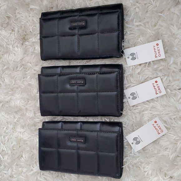 Poppy Grey Fremont Large Bifold Wallet Black - Picture 6 of 7